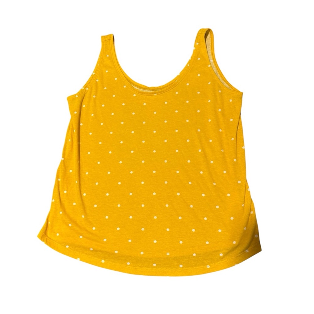 Old Navy Yellow Polka Dot Tank Top Womens Medium Spring Summer
